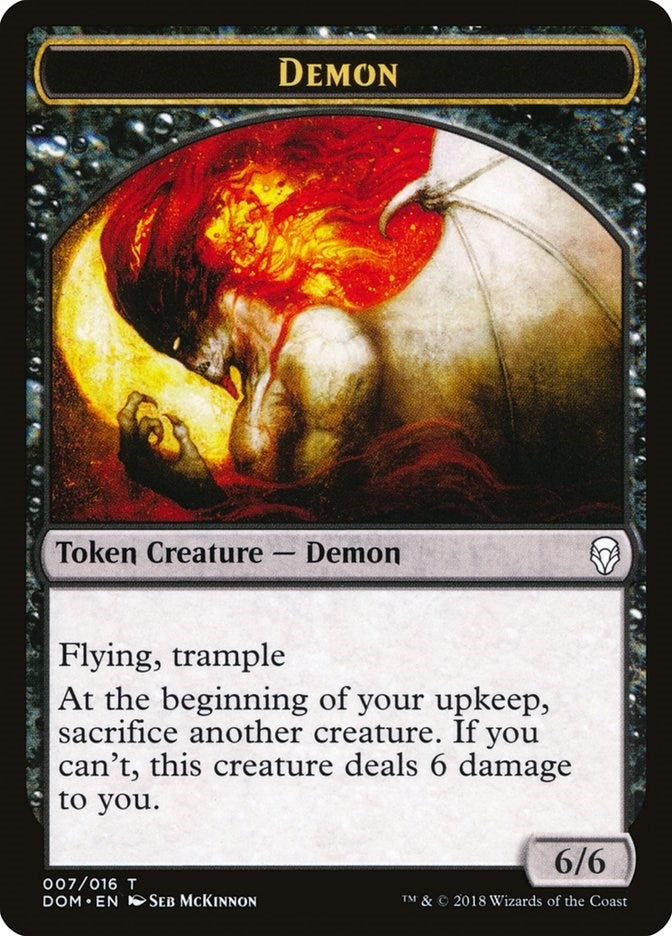 Image for Demon Token (7) [Dominaria] - Magic: The Gathering
