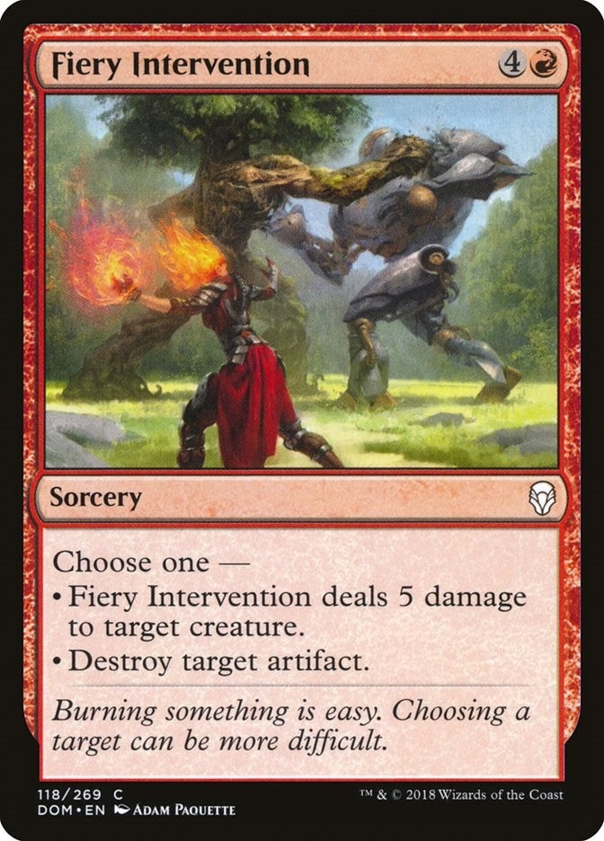 Image for Fiery Intervention (118) [Dominaria] - Magic: The Gathering