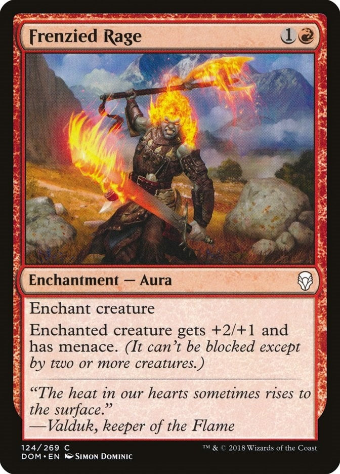 Image for Frenzied Rage (124) [Dominaria] - Magic: The Gathering