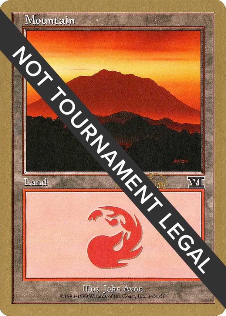 Image for Mountain (343) - 1999 Mark Le Pine (6ED) [World Championship Decks] - Magic: The Gathering