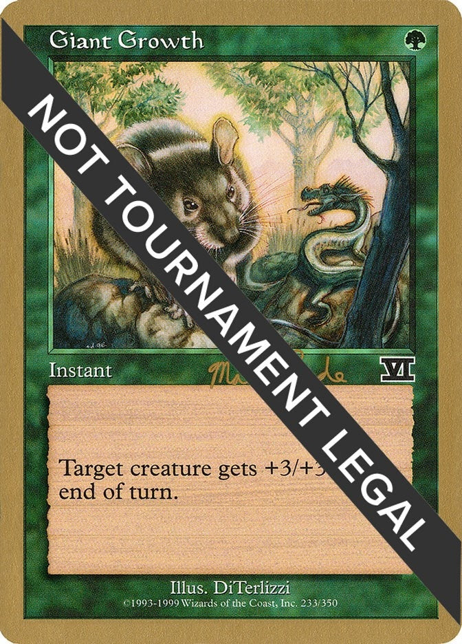Image for Giant Growth - 1999 Matt Linde (6ED) [World Championship Decks] - Magic: The Gathering