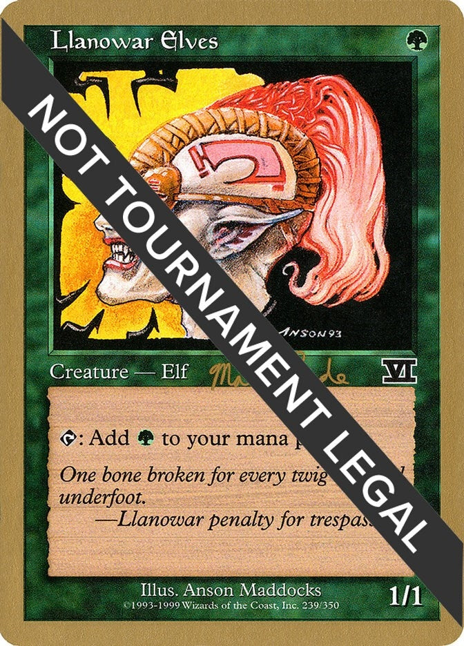 Image for Llanowar Elves - 1999 Matt Linde (6ED) [World Championship Decks] - Magic: The Gathering