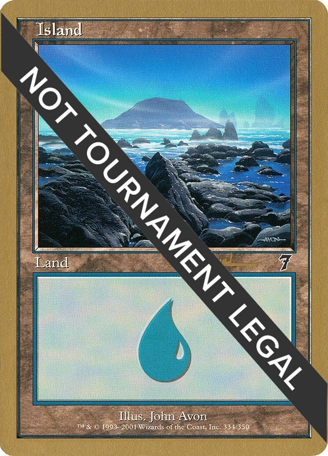 Image for Island (334) - 2001 Alex Borteh (7ED) [World Championship Decks] - Magic: The Gathering