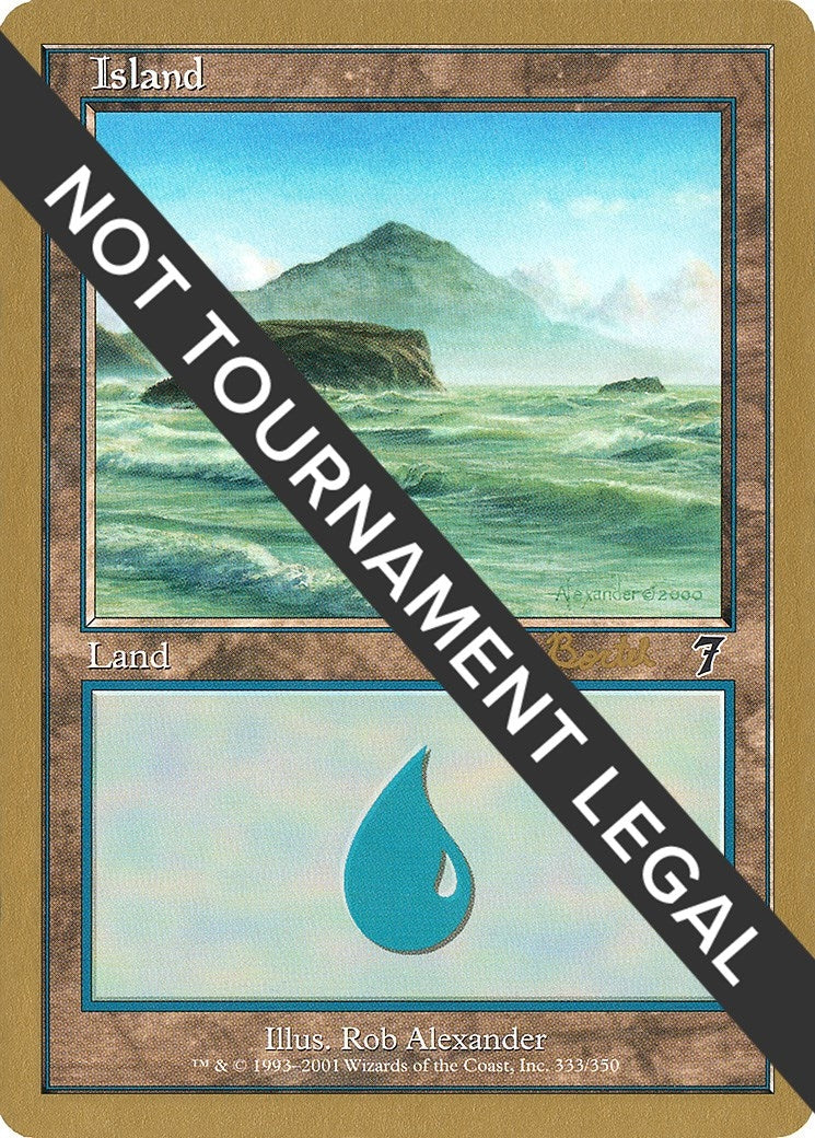 Image for Island (333) - 2001 Alex Borteh (7ED) [World Championship Decks] - Magic: The Gathering