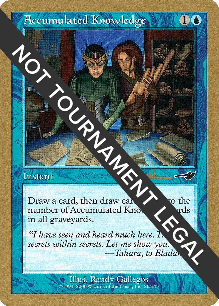 Image for Accumulated Knowledge - 2001 Antoine Ruel (NMS) [World Championship Decks] - Magic: The Gathering