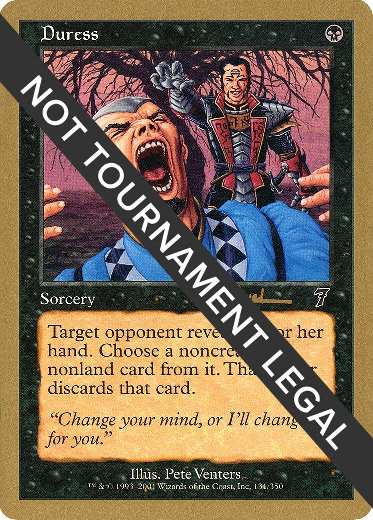 Image for Duress - 2001 Antoine Ruel (7ED) [World Championship Decks] - Magic: The Gathering