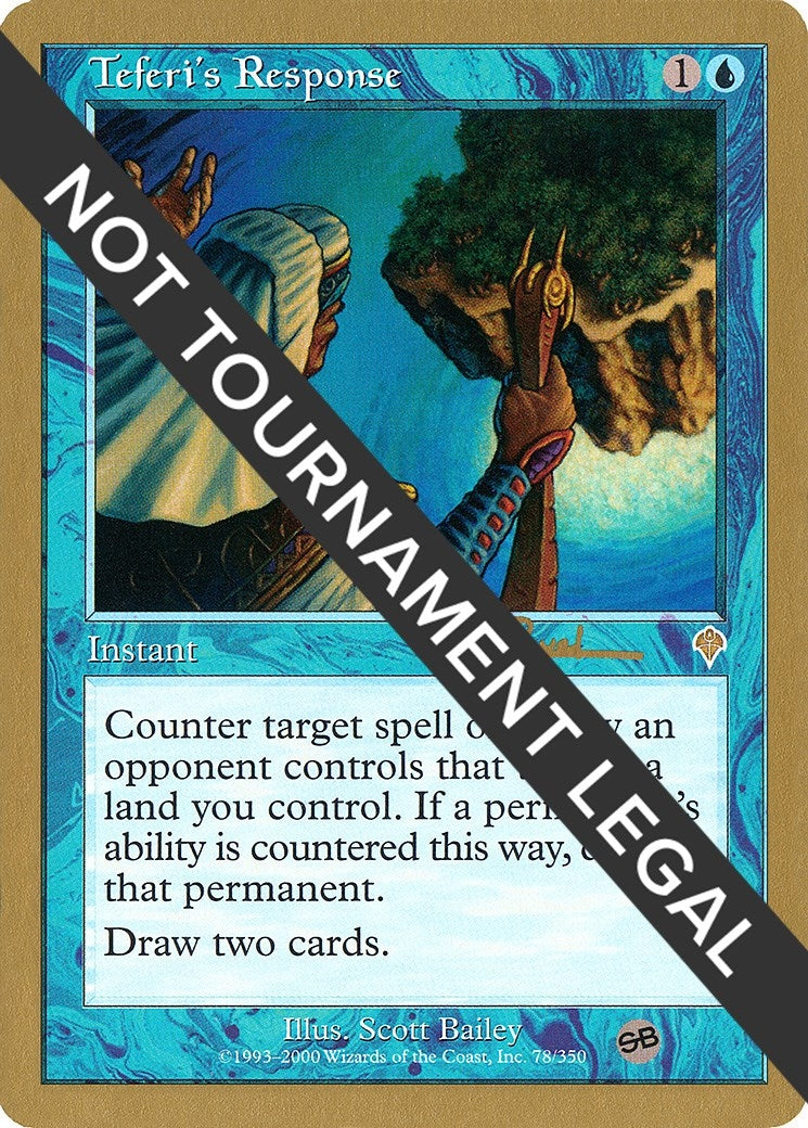 Image for Teferi's Response - 2001 Antoine Ruel (INV) (SB) [World Championship Decks] - Magic: The Gathering