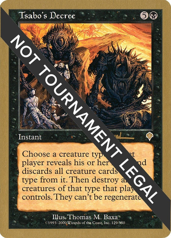 Tsabo's Decree - 2001 Antoine Ruel (INV) [World Championship Decks]