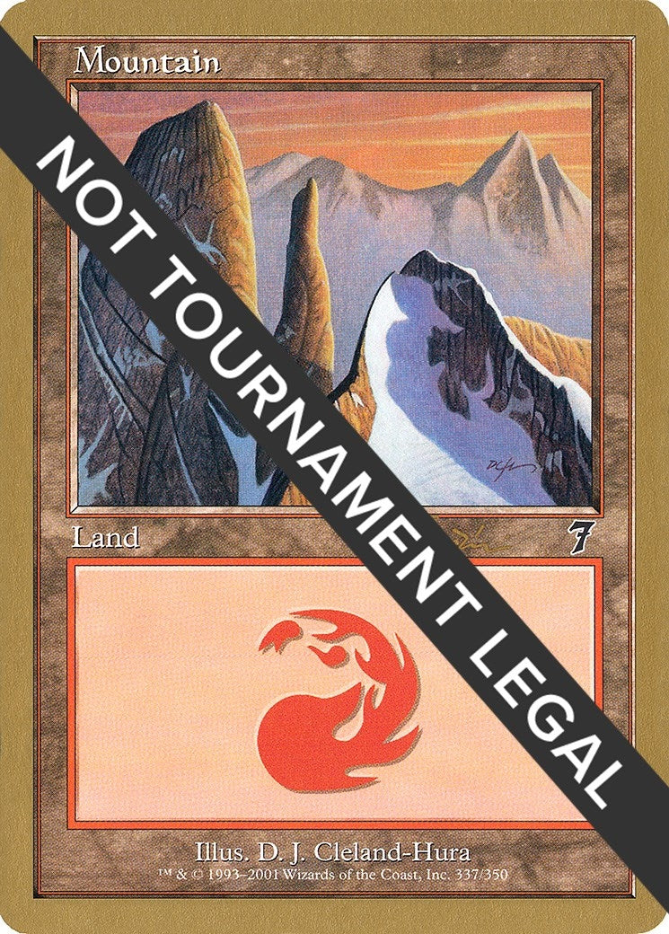 Image for Mountain (337) - 2001 Jan Tomcani (7ED) [World Championship Decks] - Magic: The Gathering