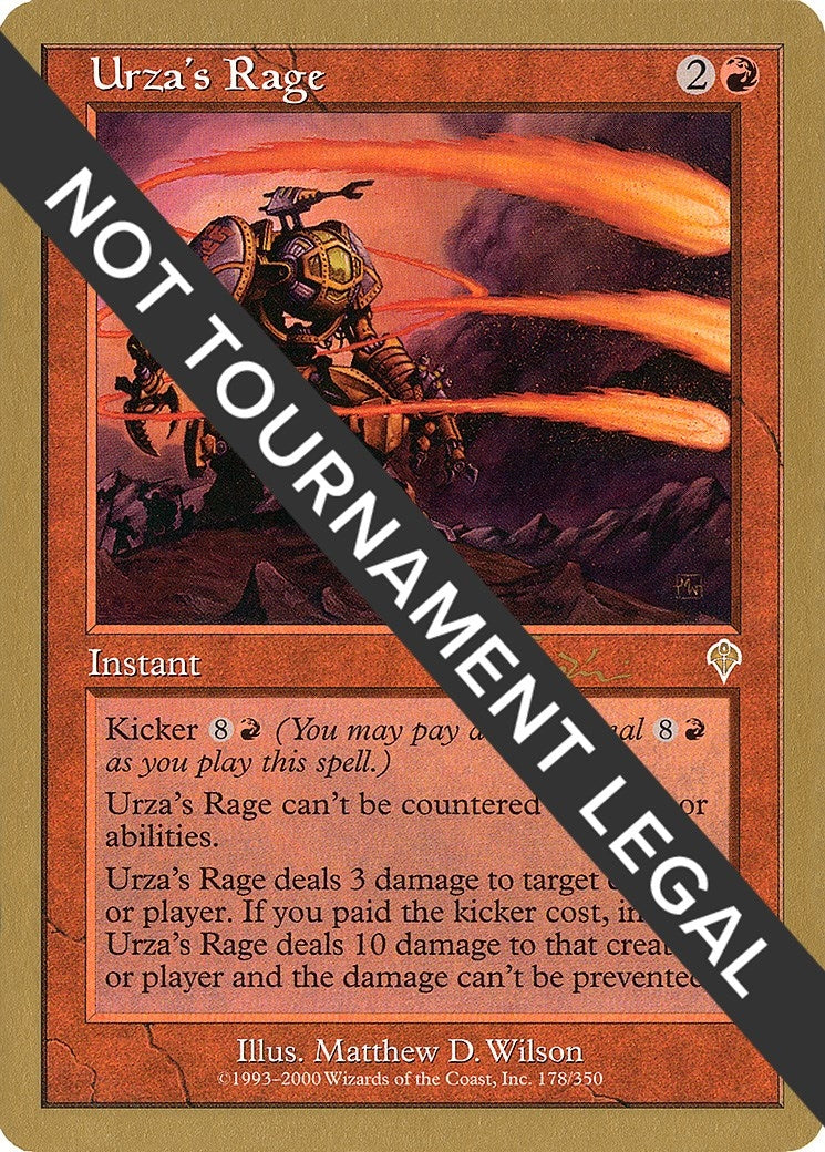 Image for Urza's Rage - 2001 Jan Tomcani (INV) [World Championship Decks] - Magic: The Gathering