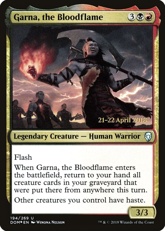 Image for Garna, the Bloodflame (194) [Prerelease Cards] - Magic: The Gathering