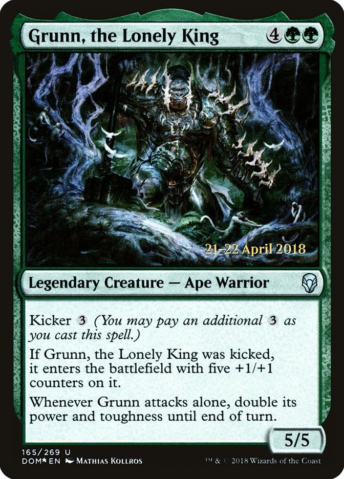 Image for Grunn, the Lonely King (165) [Prerelease Cards] - Magic: The Gathering