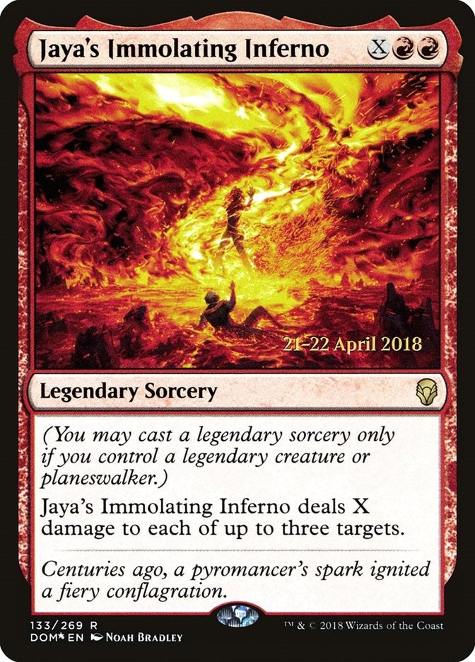 Image for Jaya's Immolating Inferno (133) [Prerelease Cards] - Magic: The Gathering