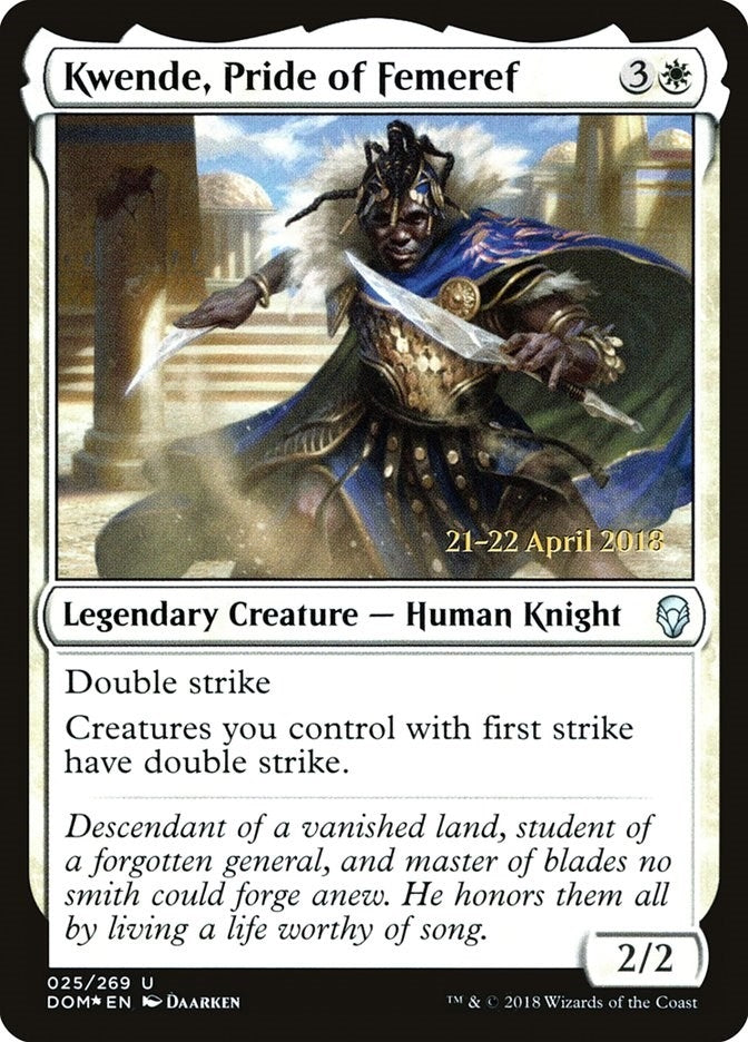 Image for Kwende, Pride of Femeref (25) [Prerelease Cards] - Magic: The Gathering