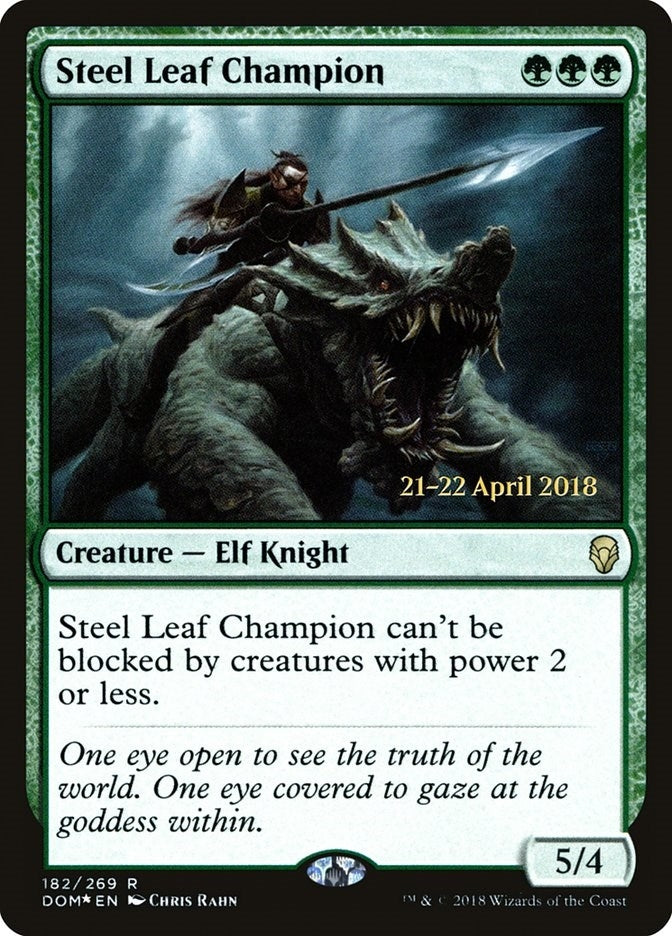 Image for Steel Leaf Champion (182) [Prerelease Cards] - Magic: The Gathering