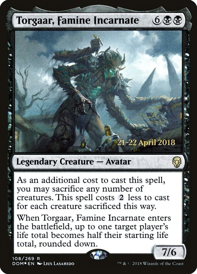 Image for Torgaar, Famine Incarnate (108) [Prerelease Cards] - Magic: The Gathering