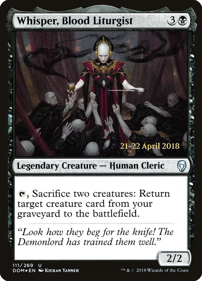 Image for Whisper, Blood Liturgist (111) [Prerelease Cards] - Magic: The Gathering