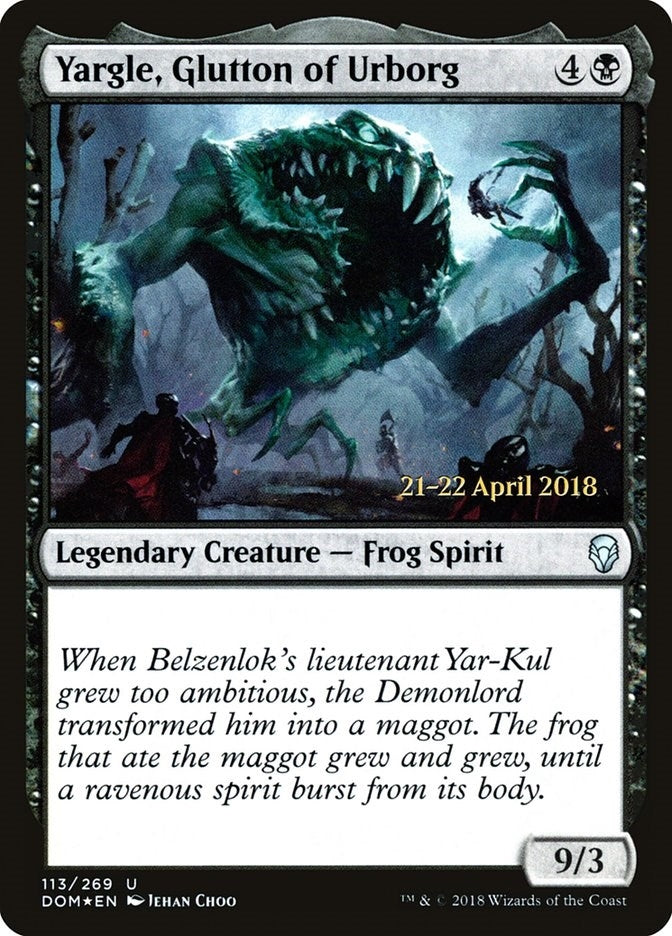 Image for Yargle, Glutton of Urborg (113) [Prerelease Cards] - Magic: The Gathering