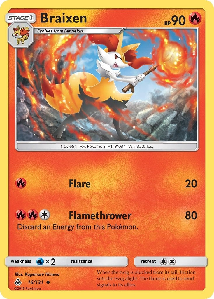 Image for Braixen (16/131) [SM - Forbidden Light] - Pokemon