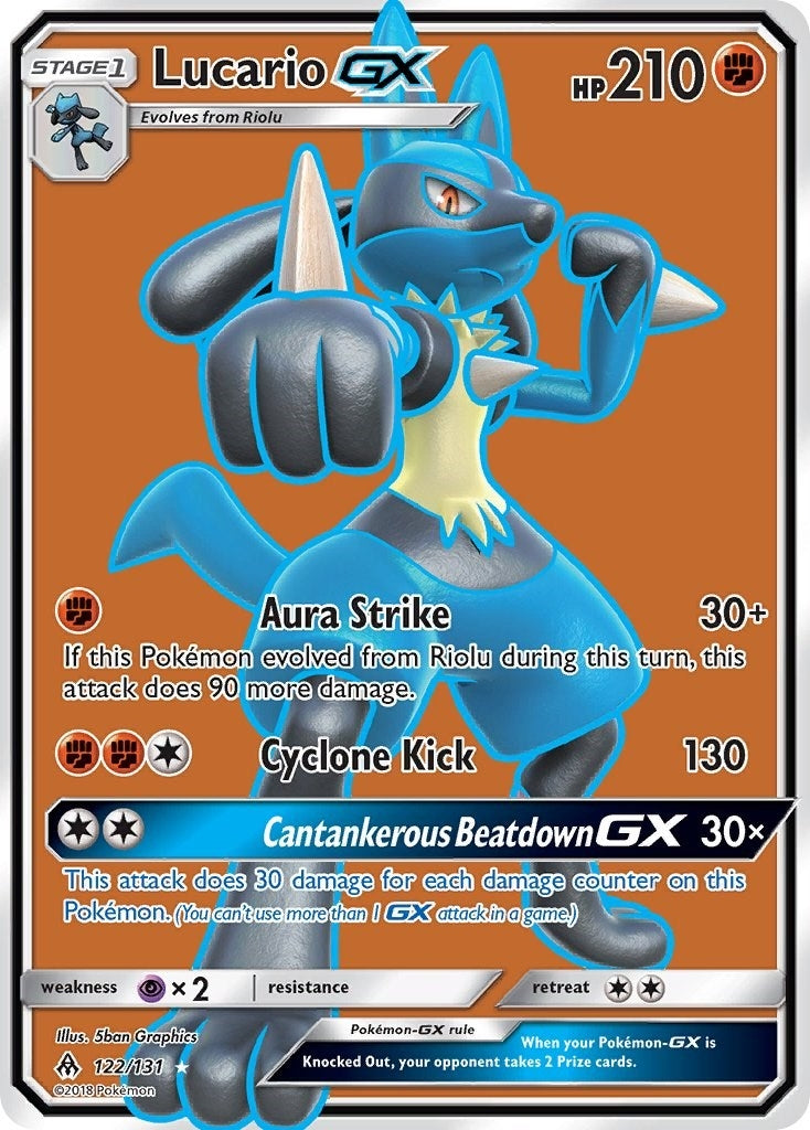Image for Lucario GX (Full Art) (122/131) [SM - Forbidden Light] - Pokemon