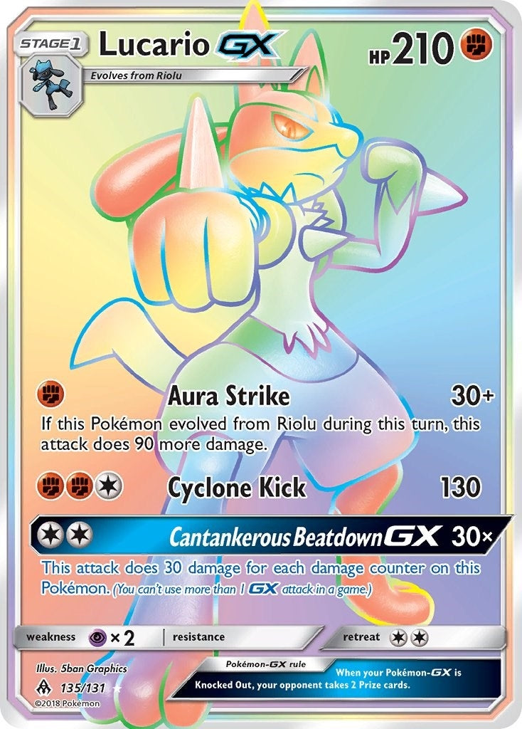 Image for Lucario GX (Secret) (135/131) [SM - Forbidden Light] - Pokemon