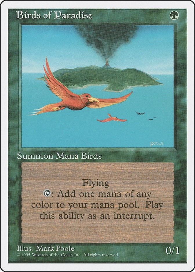 Image for Birds of Paradise (118) [Fourth Edition] - Magic: The Gathering