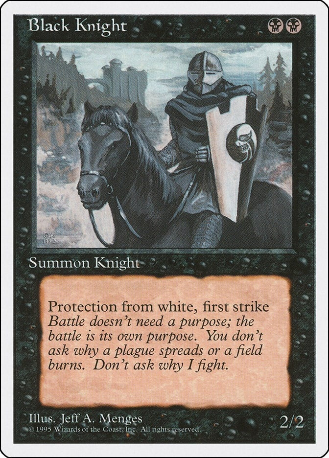 Image for Black Knight [Fourth Edition] - Magic: The Gathering