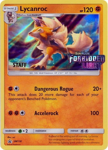 Image for Lycanroc - SM118 (Prerelease) [Staff] (SM118) [SM Promos] - Pokemon