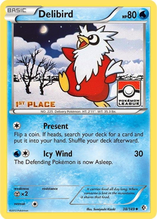 Image for Delibird - 38/149 (Pokemon League) [1st Place] (038/149) [League & Championship Cards] - Pokemon