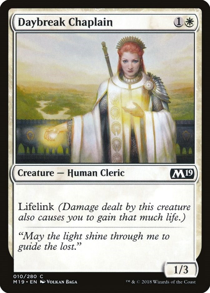 Image for Daybreak Chaplain (10) [Core Set 2019] - Magic: The Gathering
