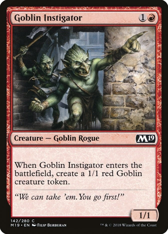 Image for Goblin Instigator (142) [Core Set 2019] - Magic: The Gathering