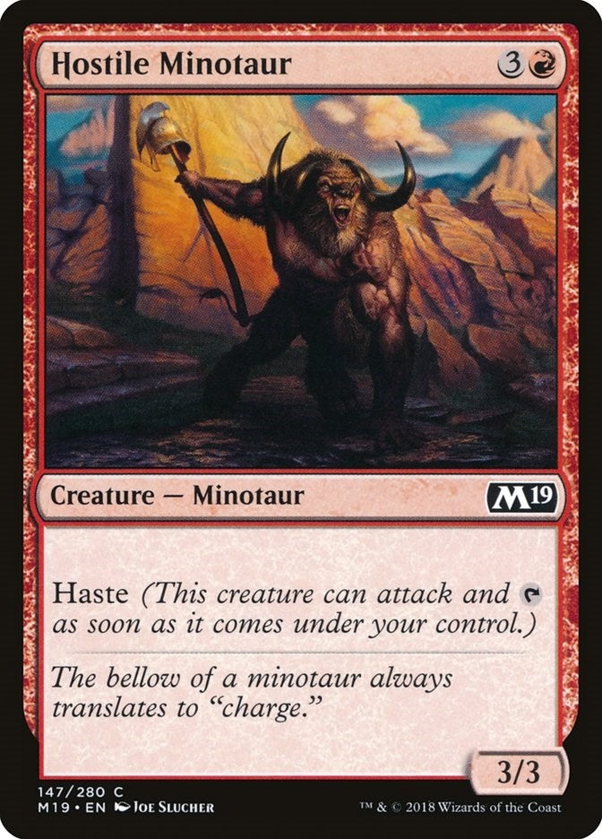 Image for Hostile Minotaur (147) [Core Set 2019] - Magic: The Gathering