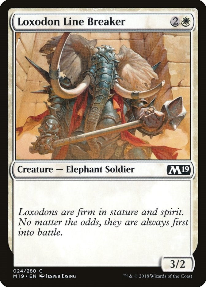 Image for Loxodon Line Breaker (24) [Core Set 2019] - Magic: The Gathering