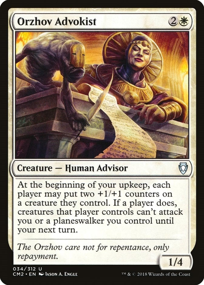 Image for Orzhov Advokist (34) [Commander Anthology Volume II] - Magic: The Gathering