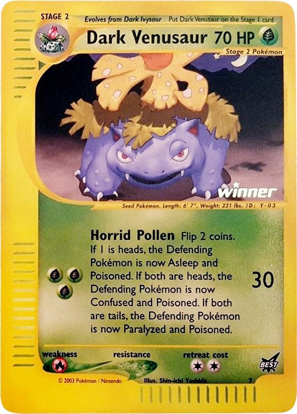 Image for Dark Venusaur - 7 [Winner] (007/009) [Best of Promos] - Pokemon