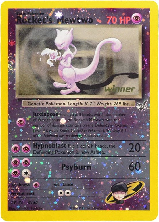 Image for Rocket's Mewtwo - 8 [Winner] (008/009) [Best of Promos] - Pokemon