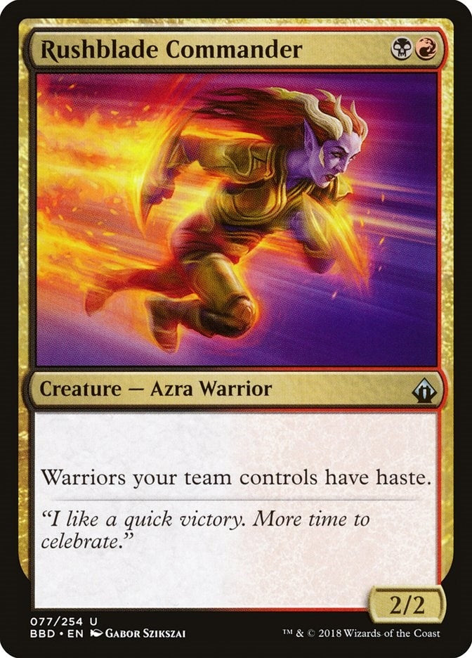 Image for Rushblade Commander (77) [Battlebond] - Magic: The Gathering
