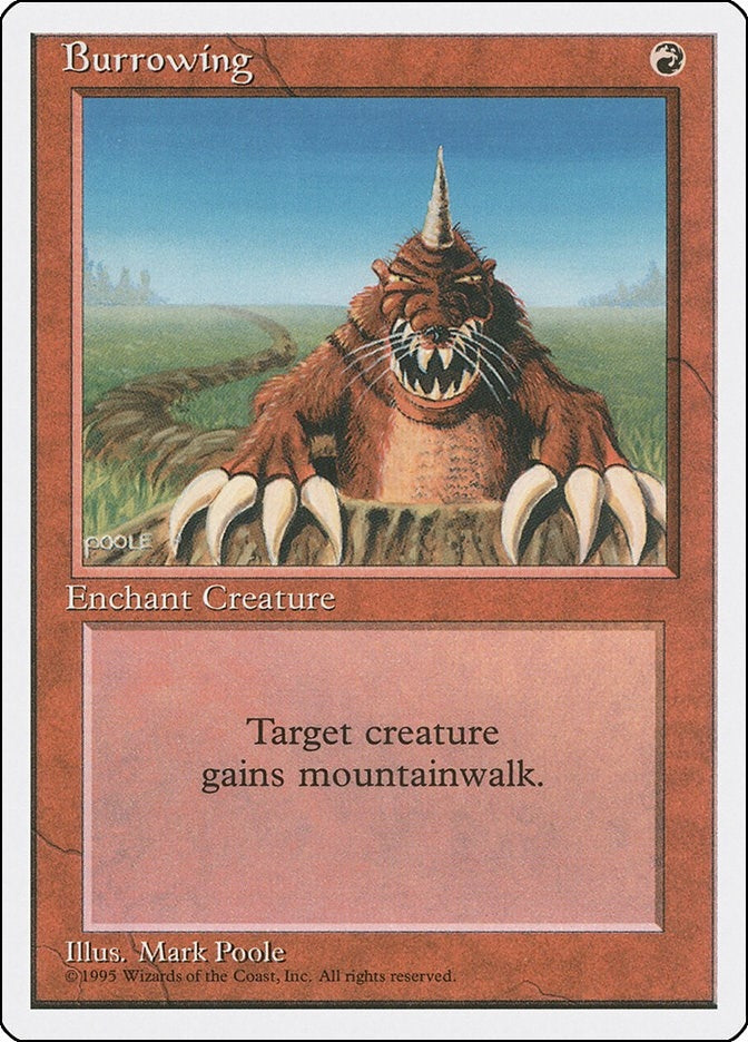 Image for Burrowing [Fourth Edition] - Magic: The Gathering