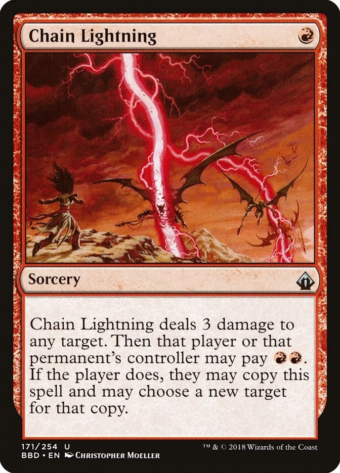 Image for Chain Lightning (171) [Battlebond] - Magic: The Gathering