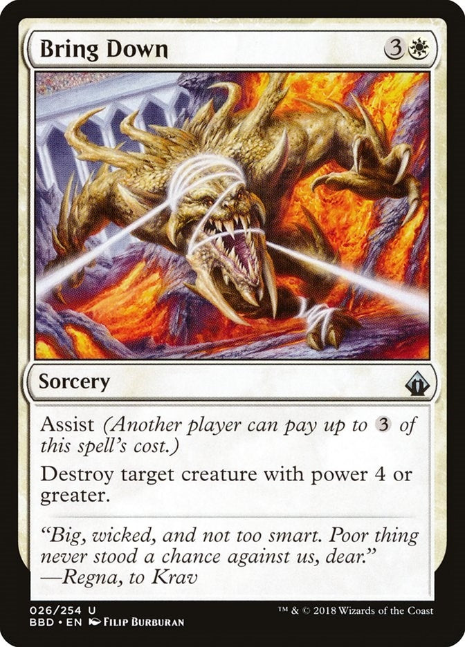 Image for Bring Down (26) [Battlebond] - Magic: The Gathering