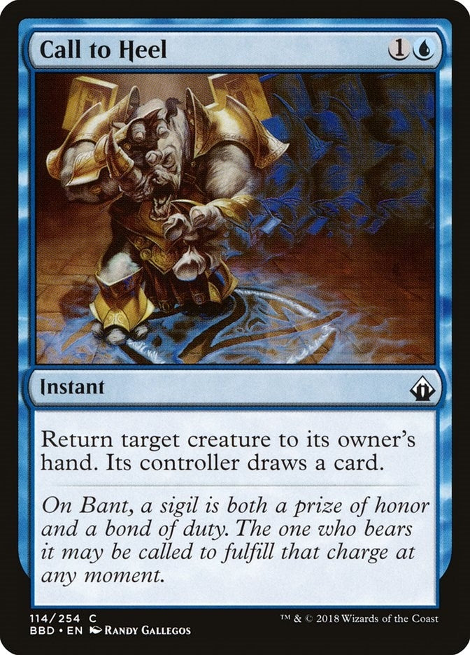 Image for Call to Heel (114) [Battlebond] - Magic: The Gathering