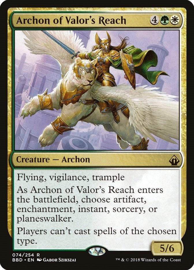 Image for Archon of Valor's Reach (74) [Battlebond] - Magic: The Gathering