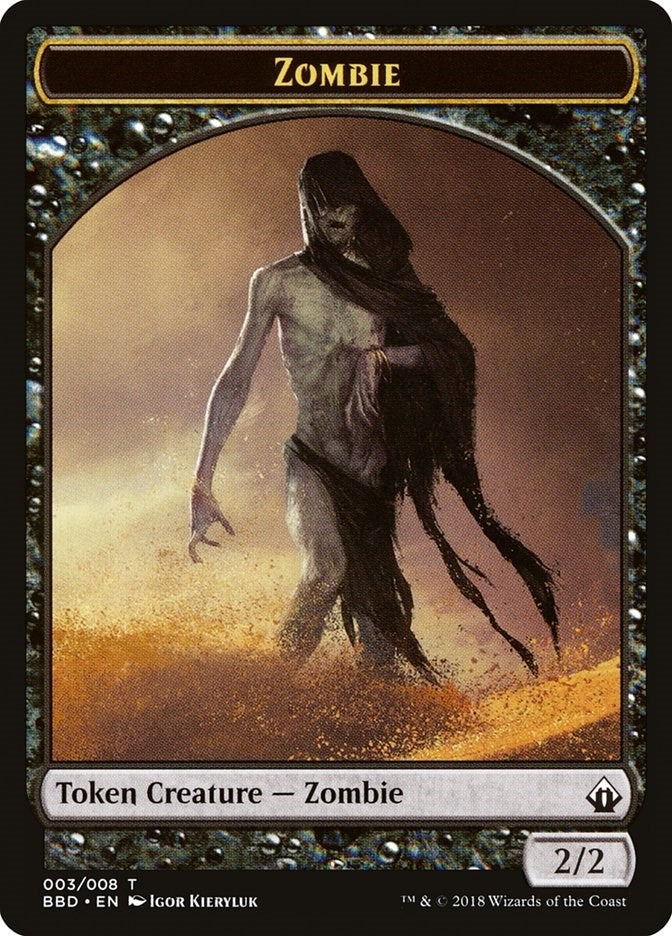 Image for Zombie Token (3) [Battlebond] - Magic: The Gathering