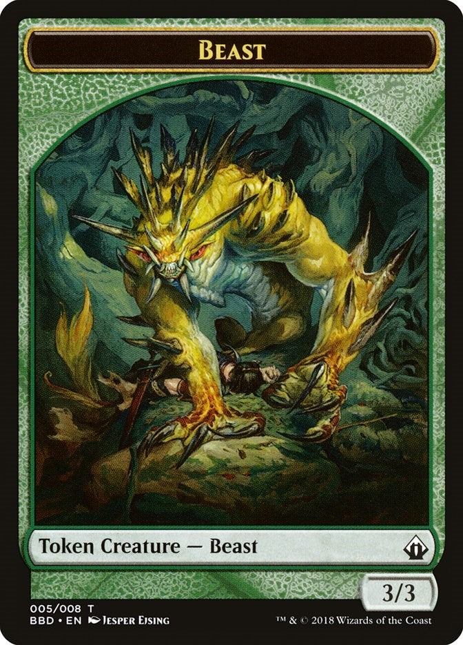 Image for Beast Token (5) [Battlebond] - Magic: The Gathering