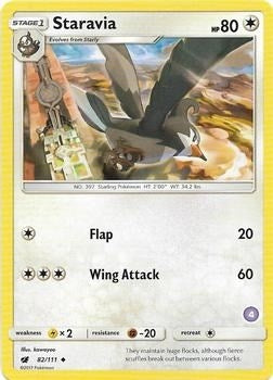 Image for Staravia (4) (82/111) [SM Trainer Kit: Alolan Sandslash & Alolan Ninetales] - Pokemon