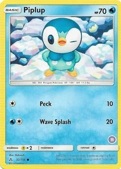 Image for Piplup (11) (32/156) [SM Trainer Kit: Alolan Sandslash & Alolan Ninetales] - Pokemon