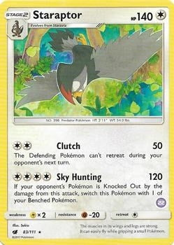 Image for Staraptor (22) (83/111) [SM Trainer Kit: Alolan Sandslash & Alolan Ninetales] - Pokemon