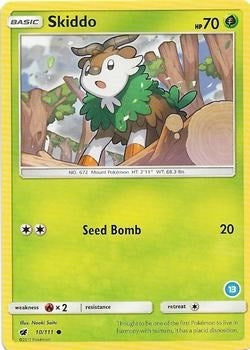 Image for Skiddo (13) (10/111) [SM Trainer Kit: Alolan Sandslash & Alolan Ninetales] - Pokemon