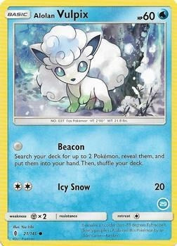 Image for Alolan Vulpix (29) (21/145) [SM Trainer Kit: Alolan Sandslash & Alolan Ninetales] - Pokemon