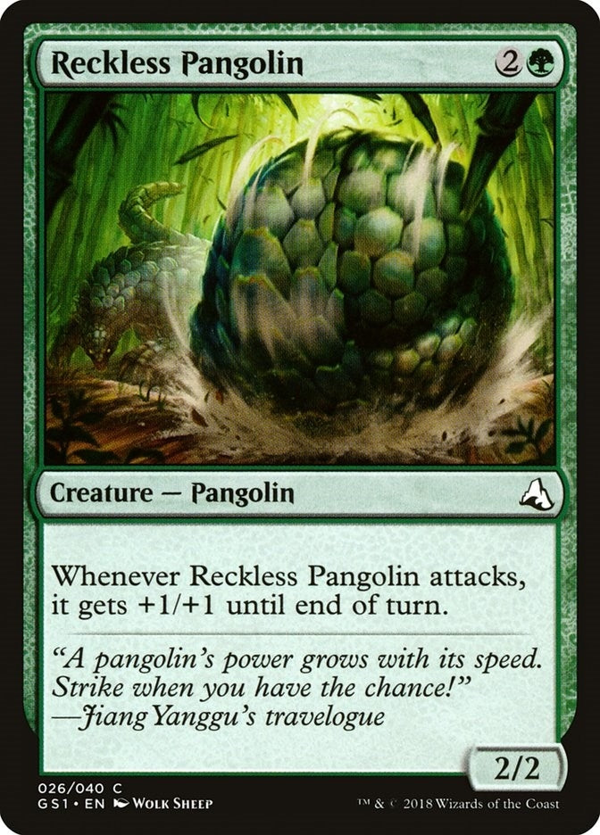 Image for Reckless Pangolin (26) [Global Series Jiang Yanggu & Mu Yanling] - Magic: The Gathering